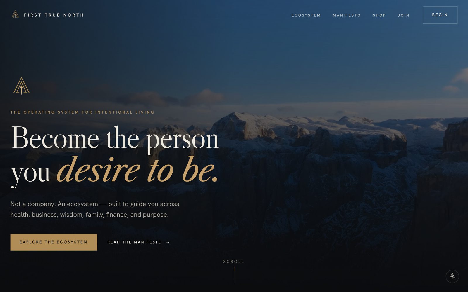 The First True North website