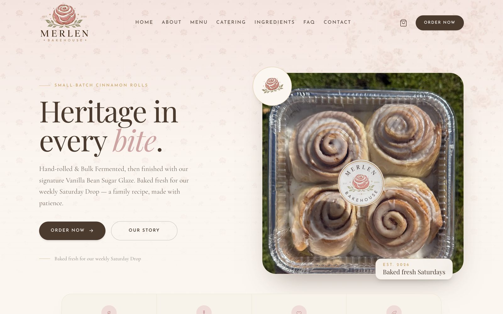 The Merlen Bakehouse website